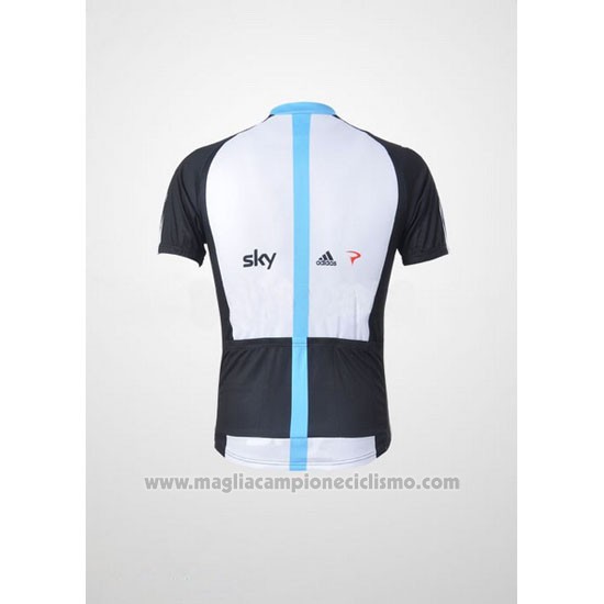 2011 Abbigliamento Ciclismo Sky Nero e Celeste Manica Corta e Salopette